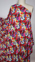 Artlux ~ 'Damson' Multi | White Marocaine Viscose Crepe ~ Made in Italy *Clearance Sale 30% Off
